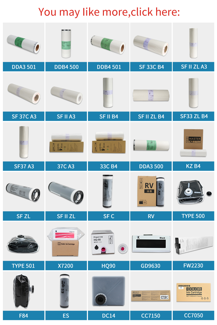 Factory Wholesale DX2430 Copyprinter Master Roll for Ricoh DX-2430C Gestetner CP6201C Digital Dplicator details